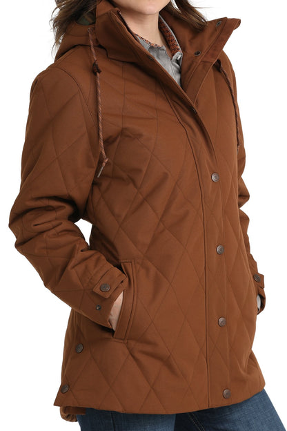 Cinch Women's Brown ¾ Length Barn Coat