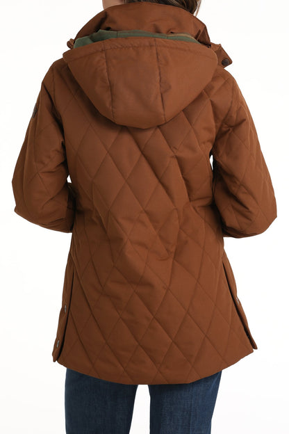 Cinch Women's Brown ¾ Length Barn Coat