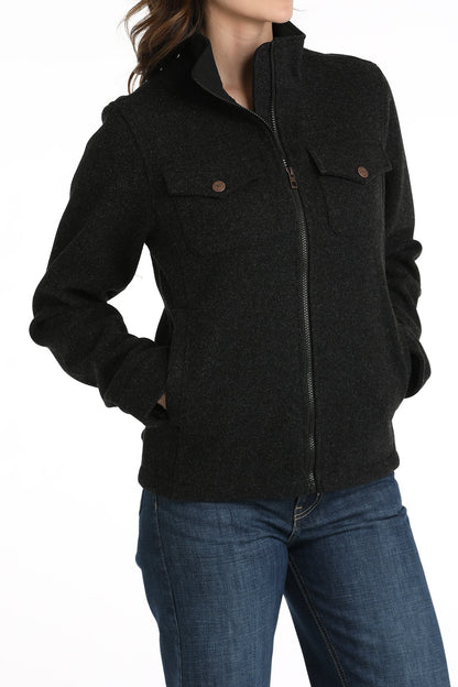 Cinch Women's Black Brushed Knit Shirt Jacket