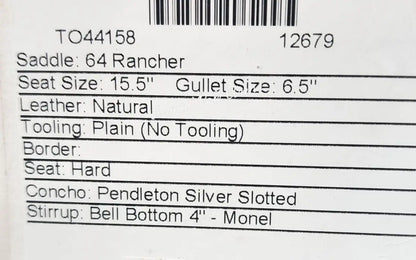 Martin 15.5’’ Ranch Saddle #12679 15.5’’ / 6.5’’ Ranch Saddle