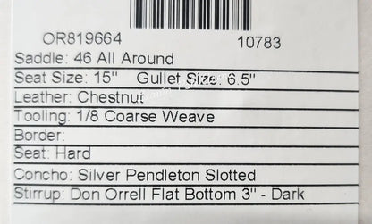 Martin 15’’ All Around Saddle #10783 15’’ / 6.5’’ All Around Saddle