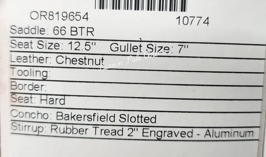 Martin BTR 12.5’’ Barrel Saddle #10774 12.5’’ / 7’’ Barrel Saddle