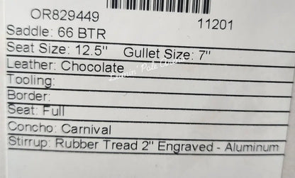 Martin BTR 12.5’’ Barrel Saddle #11201 12.5’’ / 7’’ Barrel Saddle