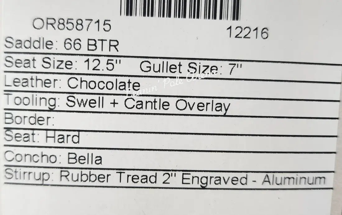 Martin BTR 12.5’’ Barrel Saddle #12216 12.5’’ / 7’’ Barrel Saddle