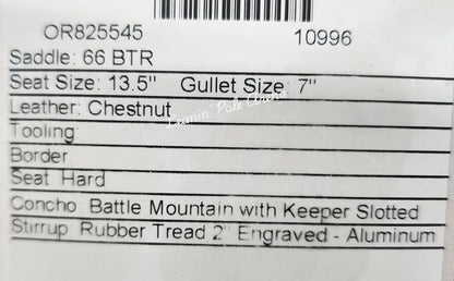 Martin BTR 13.5’’ Barrel Saddle #10996 13.5’’ / 7’’ Barrel Saddle