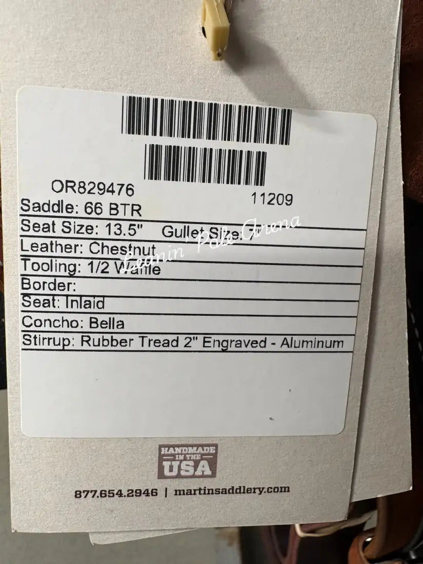 Martin BTR 13.5’’ Barrel Saddle #11209 - 13.5’’ / 7’’ - Barrel Saddle