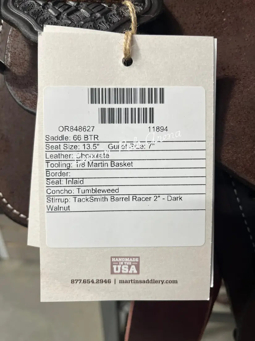 Martin BTR 13.5’’ Barrel Saddle #11894 13.5’’ / 7’’ Barrel Saddle