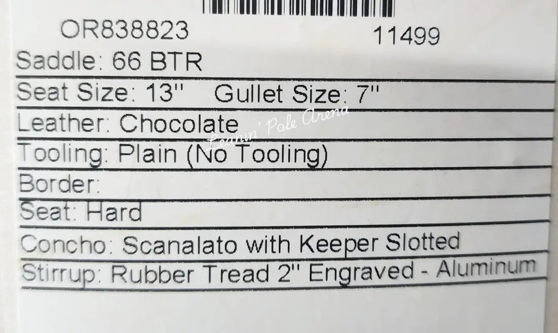 Martin BTR 13’’ Barrel Saddle #11499 13’’ / 7’’ Barrel Saddle