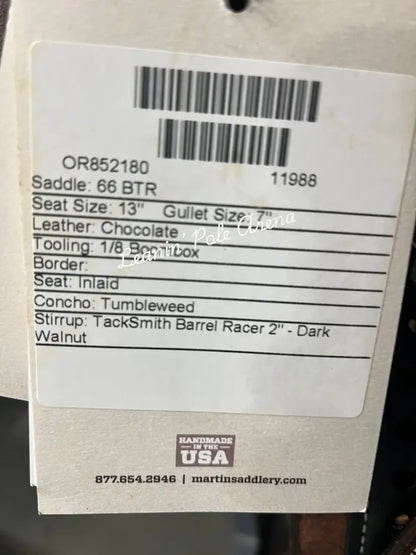 Martin BTR 13’’ Barrel Saddle #11988 13’’ / 7’’ Barrel Saddle