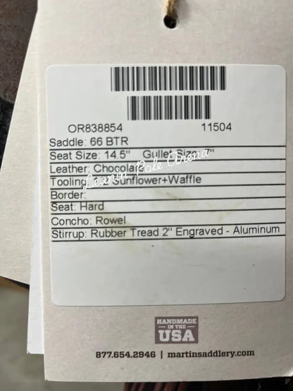 Martin BTR 14.5’’ Barrel Saddle #11504 14.5’’ / 7’’ Barrel Saddle