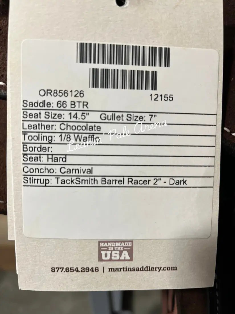 Martin BTR 14.5’’ Barrel Saddle #12155 14.5’’ / 7’’ Barrel Saddle