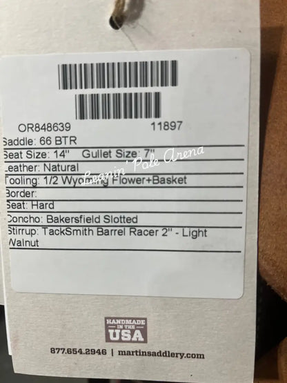 Martin BTR 14’’ Barrel Saddle #11897 14’’ / 7’’ Barrel Saddle