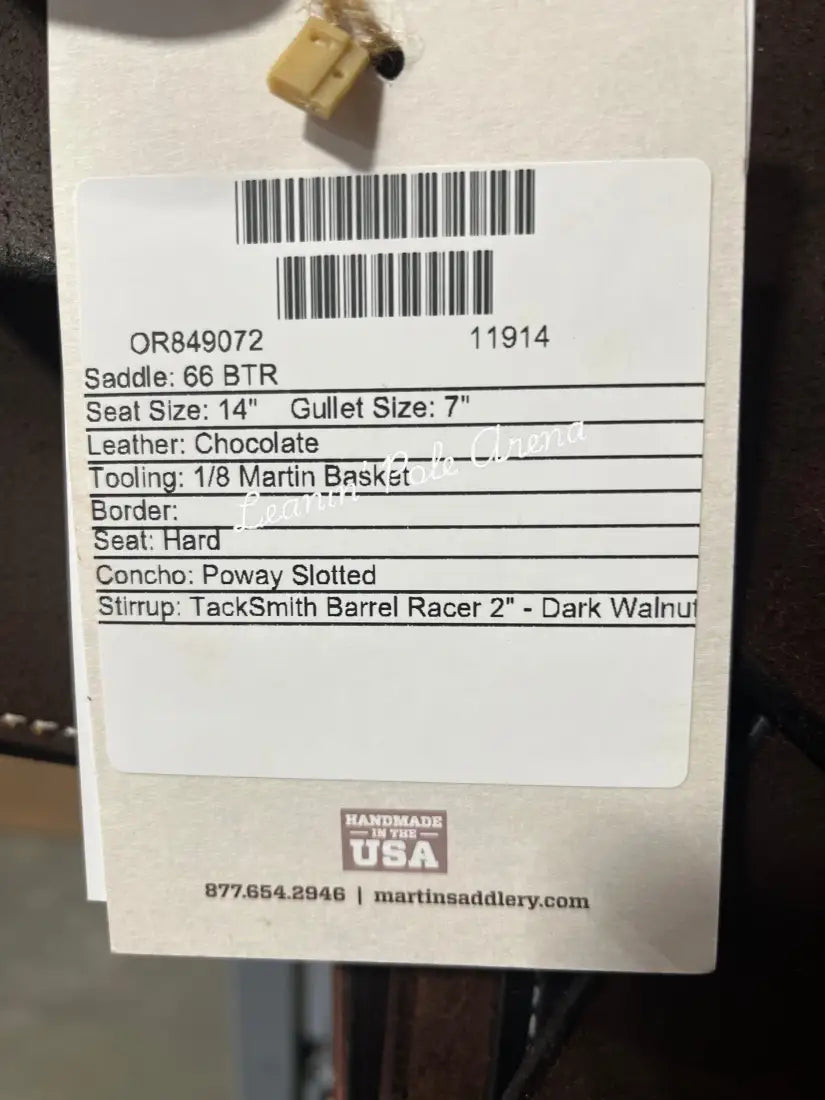 Martin BTR 14’’ Barrel Saddle #11914 14’’ / 7’’ Barrel Saddle