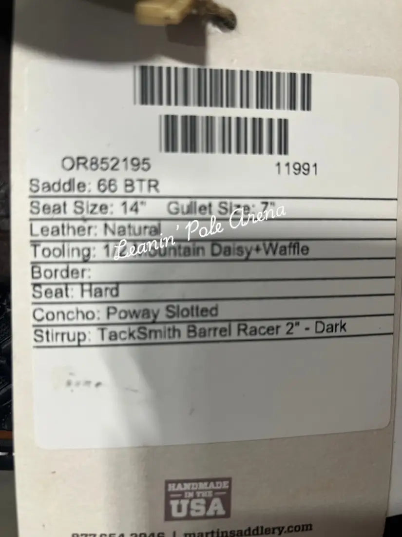 Martin BTR 14’’ Barrel Saddle #11991 14’’ / 7’’ Barrel Saddle