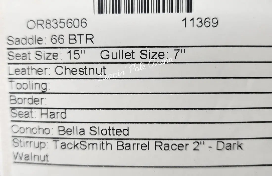 Martin BTR 15’’ Barrel Saddle #11369 15’’ / 7’’ Barrel Saddle