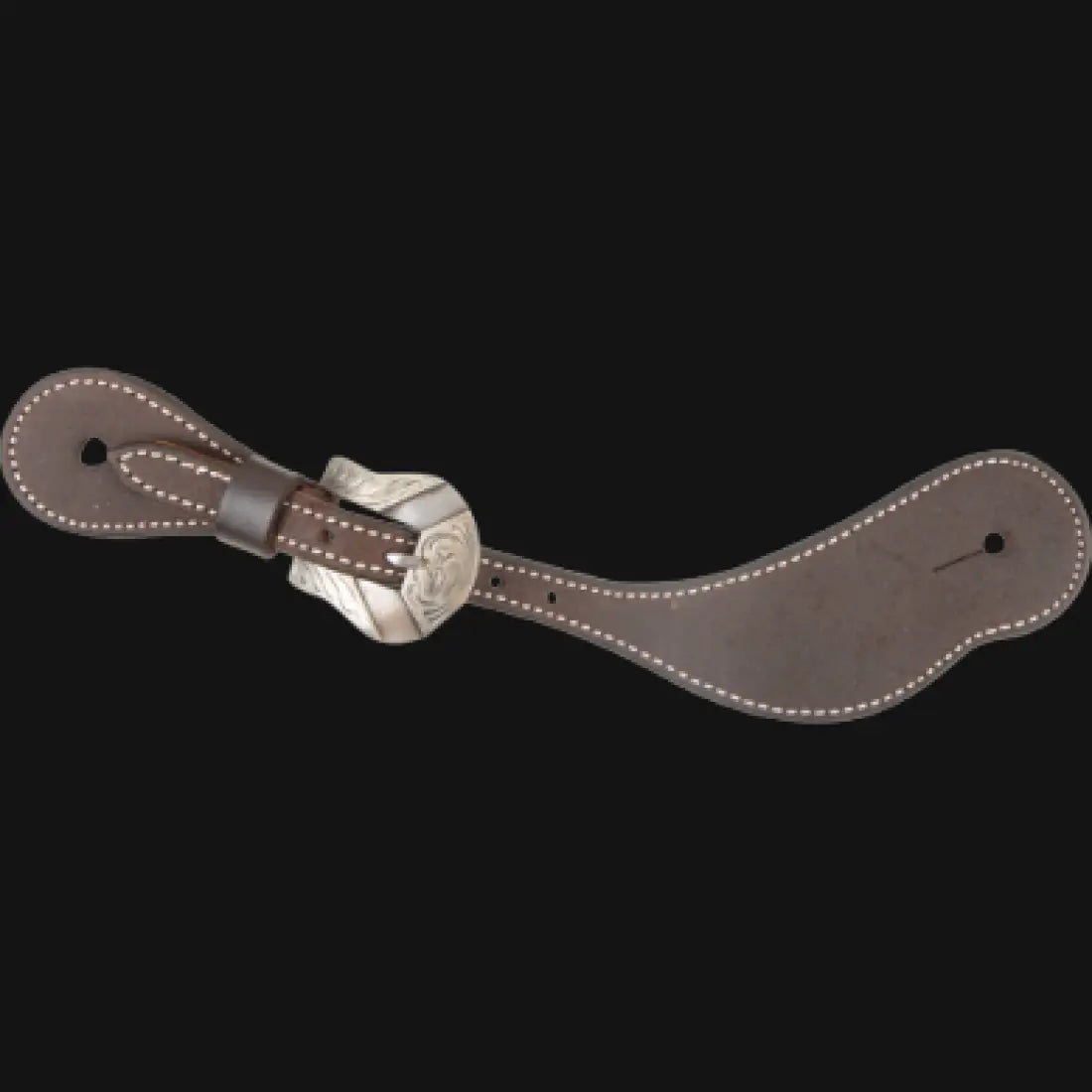 Martin Cowboy Spur Straps - Chocolate (Various Buckles) Deadwood Buckle Spur Straps