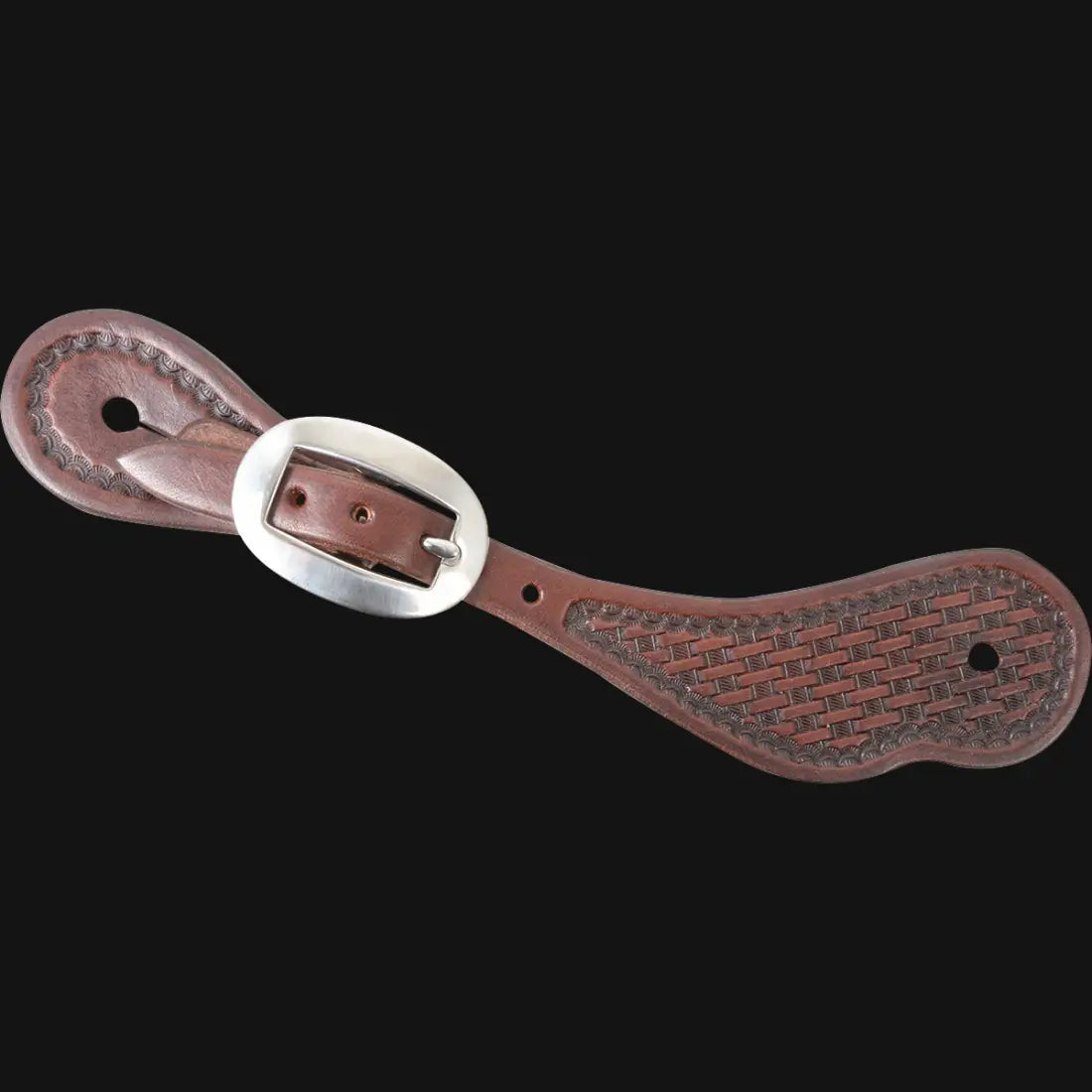 Martin Cowboy Spur Straps - Chocolate (Various Buckles) Mini Basket Medium Spur Straps
