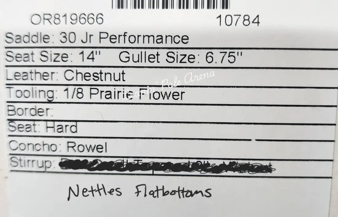 Martin Jr. Performance 14’’ Saddle #10784 14’’ / 6.75’’ All Around Saddle