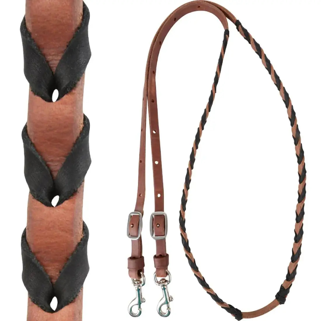 Martin Latigo Laced Barrel Rein Black Lace / 3/4’’ / 7’ Reins