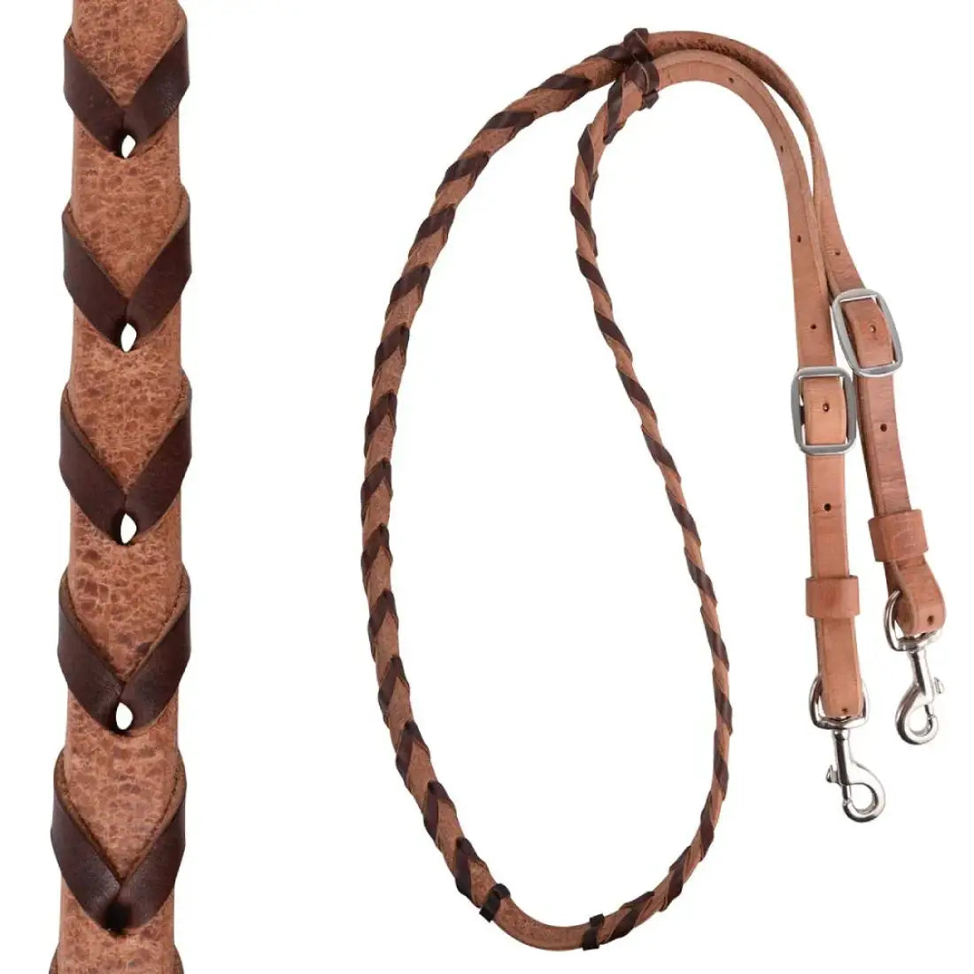 Martin Latigo Laced Barrel Rein Chocolate Lace / 3/4’’ / 7’ Reins