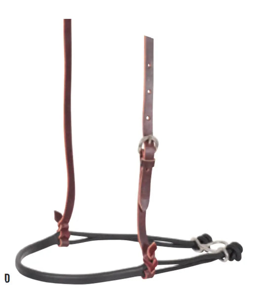 Martin Nylon Double Rope with Shrink Wrap Cover Noseband Double Black Tiedown/Cavesson