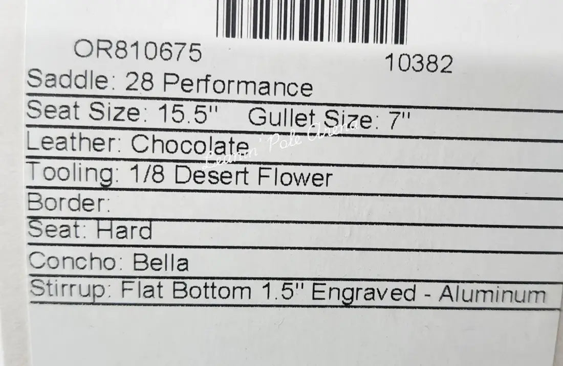 Martin Performance 15.5’’ Saddle #10382 15.5’’ / 7’’ All Around Saddle