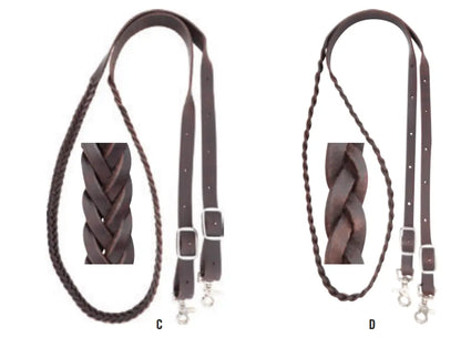 Martin Plait Braided Latigo Roping Reins Reins