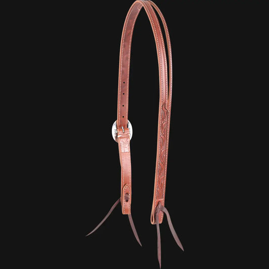 Martin Ranahan Split Ear Headstall Slit Ear Headstall / Chestnut Floral Headstall