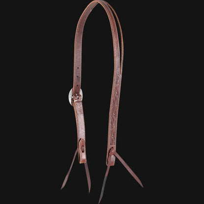 Martin Ranahan Split Ear Headstall Slit Ear Headstall / Chocolate Floral Headstall