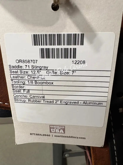 Martin Stingray 12.5’’ Barrel Saddle #12208 12.5’’ / 7’’ Barrel Saddle