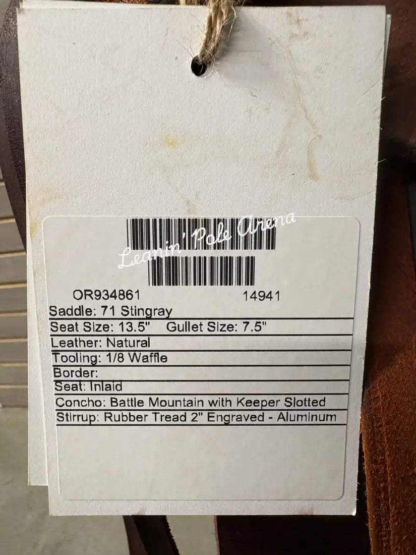 Martin Stingray 13.5’’ Barrel Saddle #14941 - 13.5’’ / 7.5’’ - Barrel Saddle