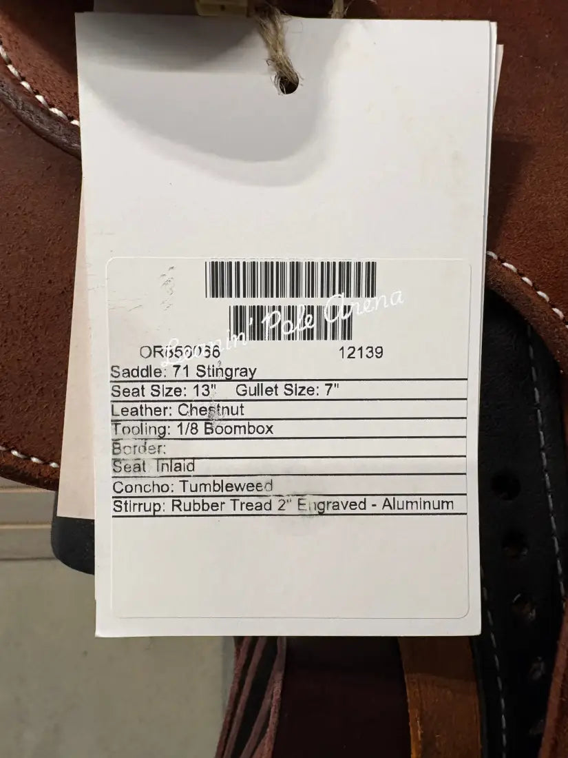 Martin Stingray 13’’ Barrel Saddle #12139 - 13’’ / 7’’ - Barrel Saddle