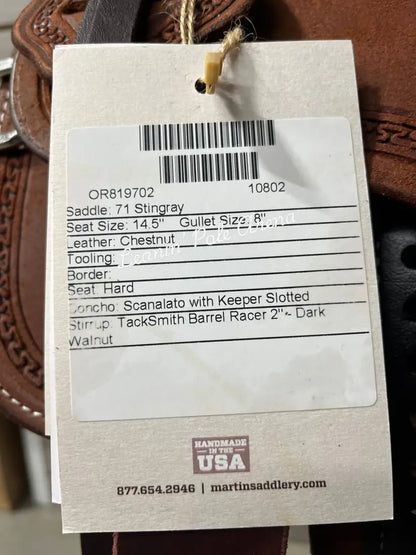 Martin Stingray 14.5’’ Barrel Saddle #10802 14.5’’ / 8’’ Barrel Saddle