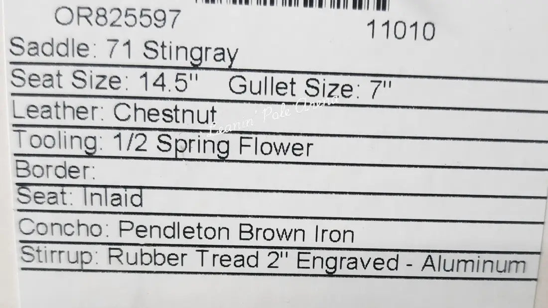 Martin Stingray 14.5’’ Barrel Saddle #11010 14.5’’ / 7’’ Barrel Saddle