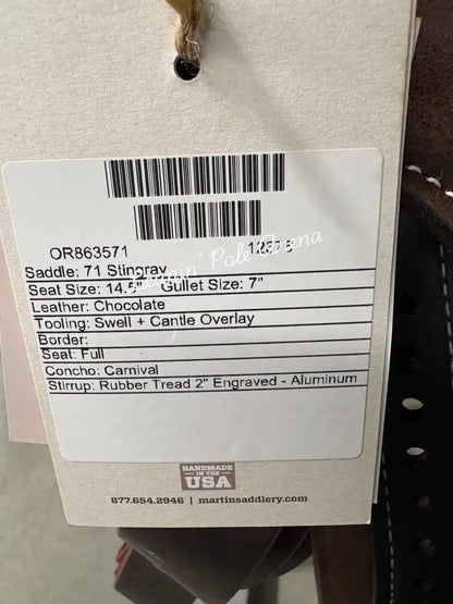 Martin Stingray 14.5’’ Barrel Saddle #12376 - 14.5’’ / 7’’ - Barrel Saddle