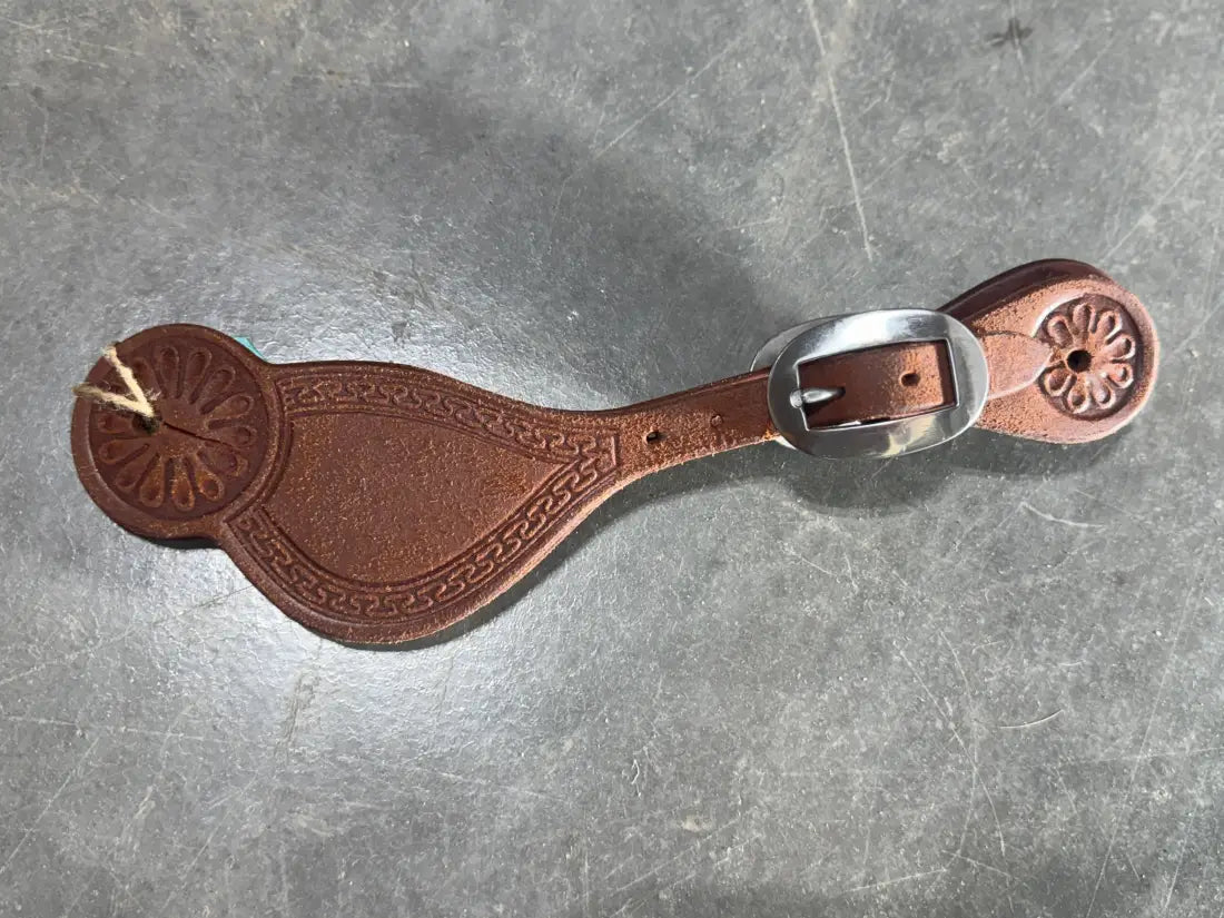 Martin Tombstone Spur Strap Chestnut / No Tooling Spur Straps