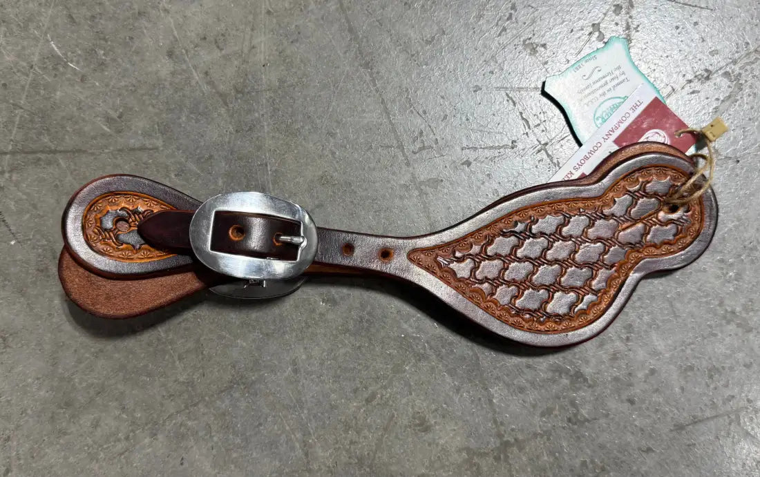 Martin Tombstone Spur Strap Weathered Antique / Twisted Wire Spur Straps