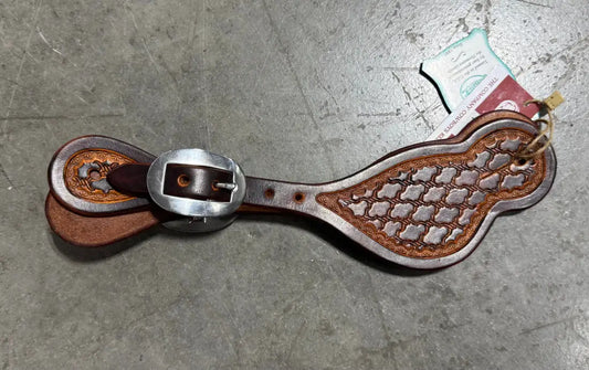 Martin Tombstone Spur Strap Weathered Antique / Twisted Wire Spur Straps