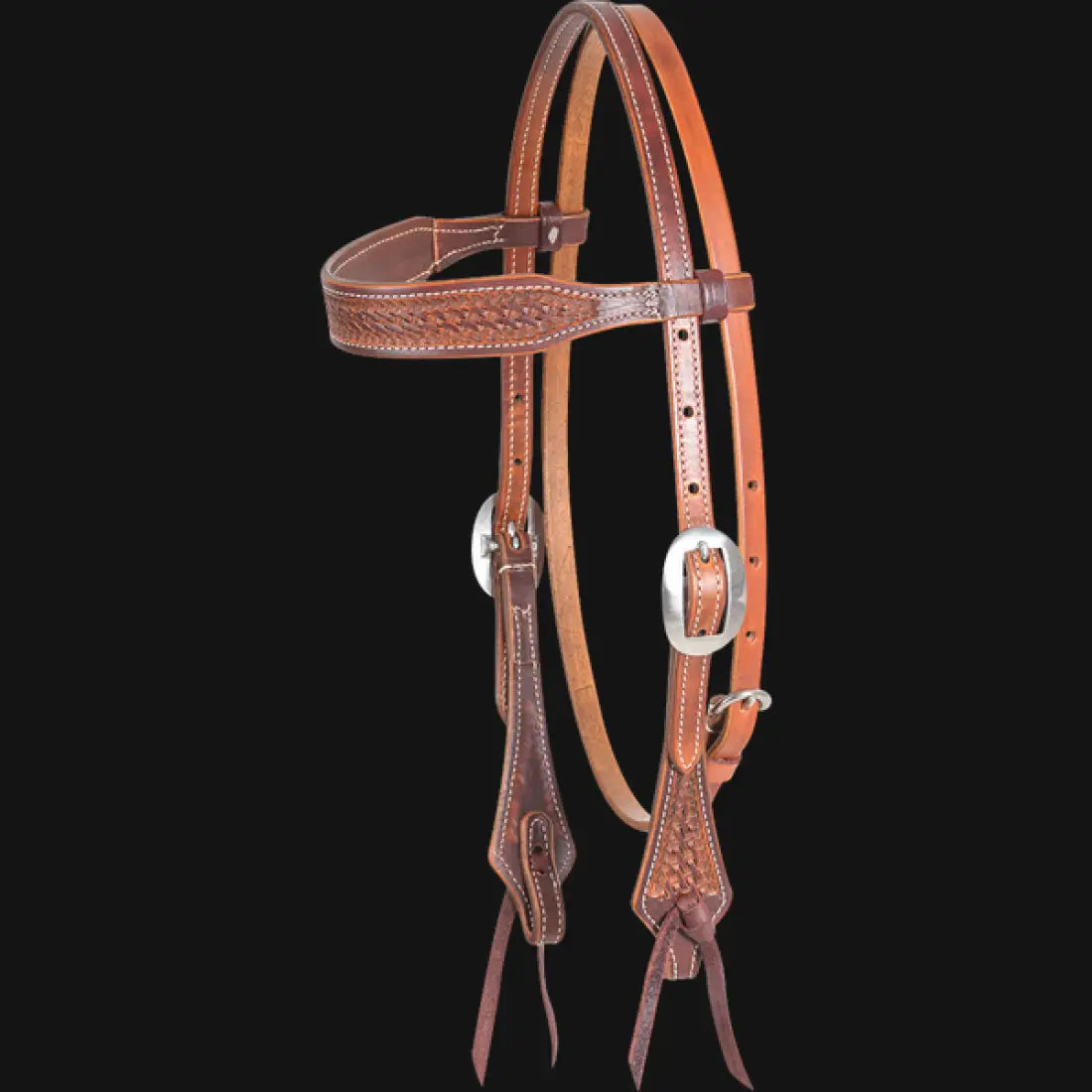 Martin Weathered Antiqued Mini Basket Tack Set Browband Headstall Tack Set