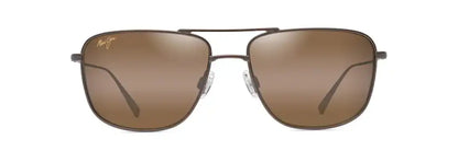 Maui Jim Mikioi Sunglasses Satin Sepia Frames w/ HCL Bronze Lenses Sunglasses