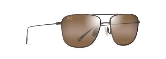 Maui Jim Mikioi Sunglasses Satin Sepia Frames w/ HCL Bronze Lenses Sunglasses