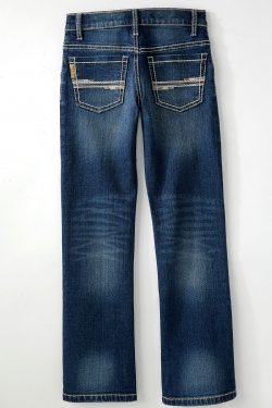 Cinch Boy's Slim Fit Dark Stonewash Jean