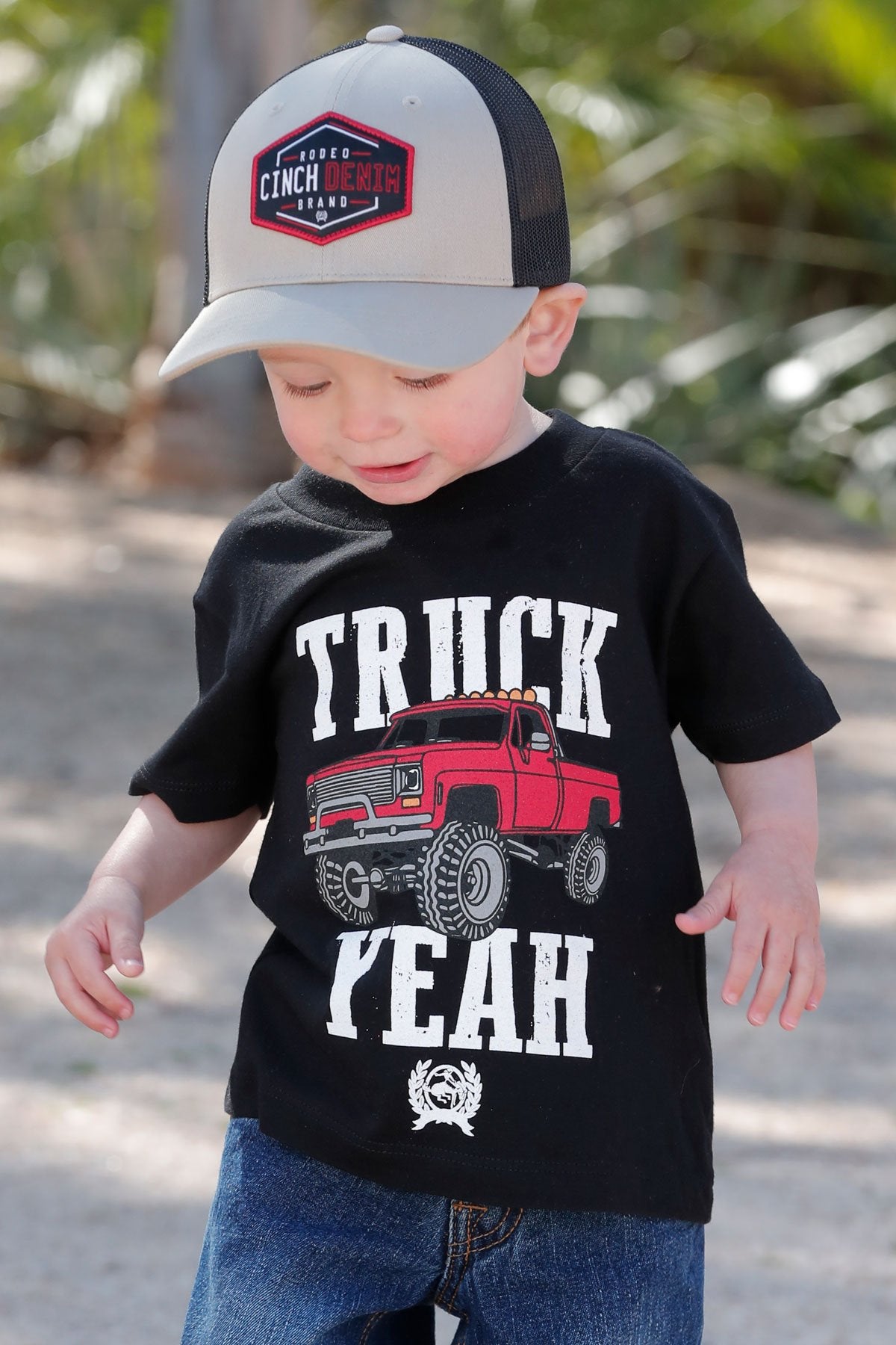 Cinch Boy's FlexFit Red & Black Hexagon Trucker Cap