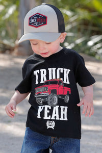 Cinch Boy's FlexFit Red & Black Hexagon Trucker Cap