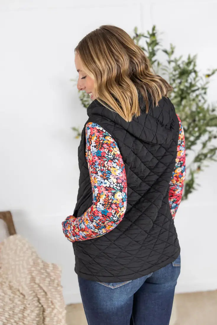 Michelle Mae Women’s Black Heather Vest Women’s Jacket