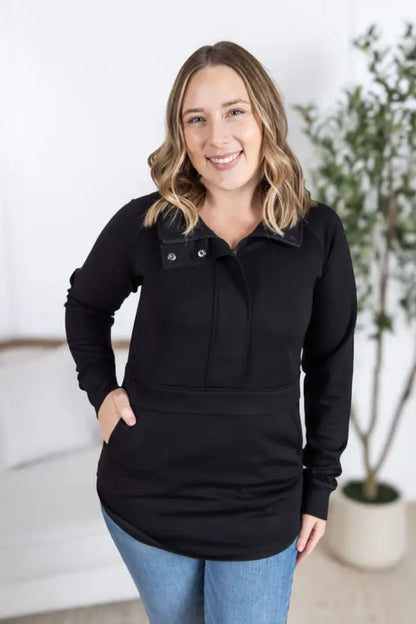 Michelle Mae Women’s Black Mia Scuba ½ Zip Hoodie Women’s Pullover