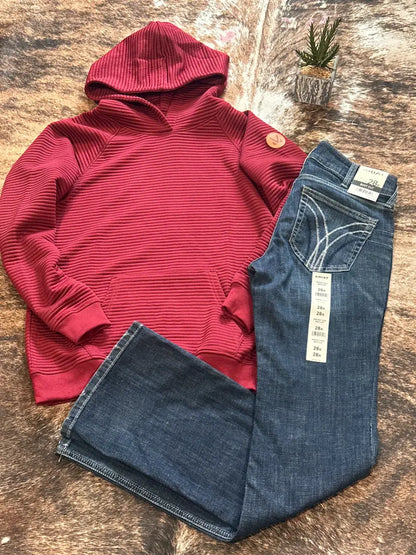 Michelle Mae Women’s Burgundy Tatum Hoodie Women’s Pullover