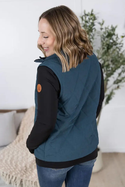 Michelle Mae Women’s Heather Teal Remy Vest Women’s Jacket