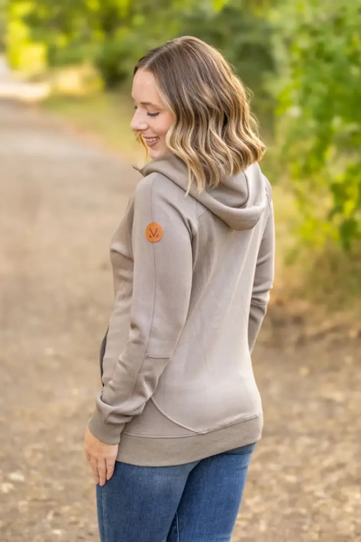 Michelle Mae Women’s Mocha Scuba ½ Zip Hoodie Women’s Pullover