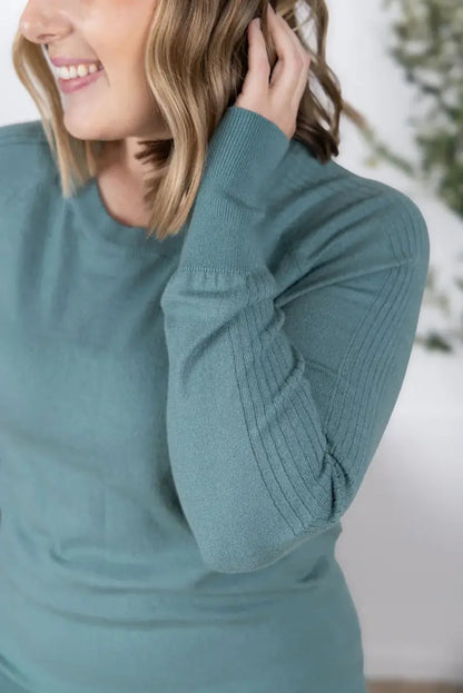 Michelle Mae Women’s Sage Ella Long Sleeve T-Shirt Women’s Sweater